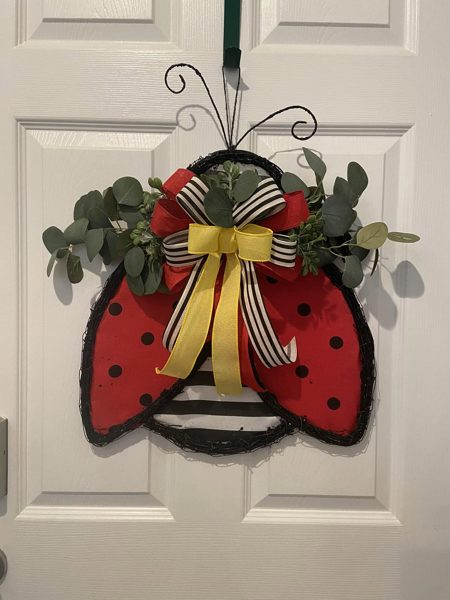 Ladybug door hanger